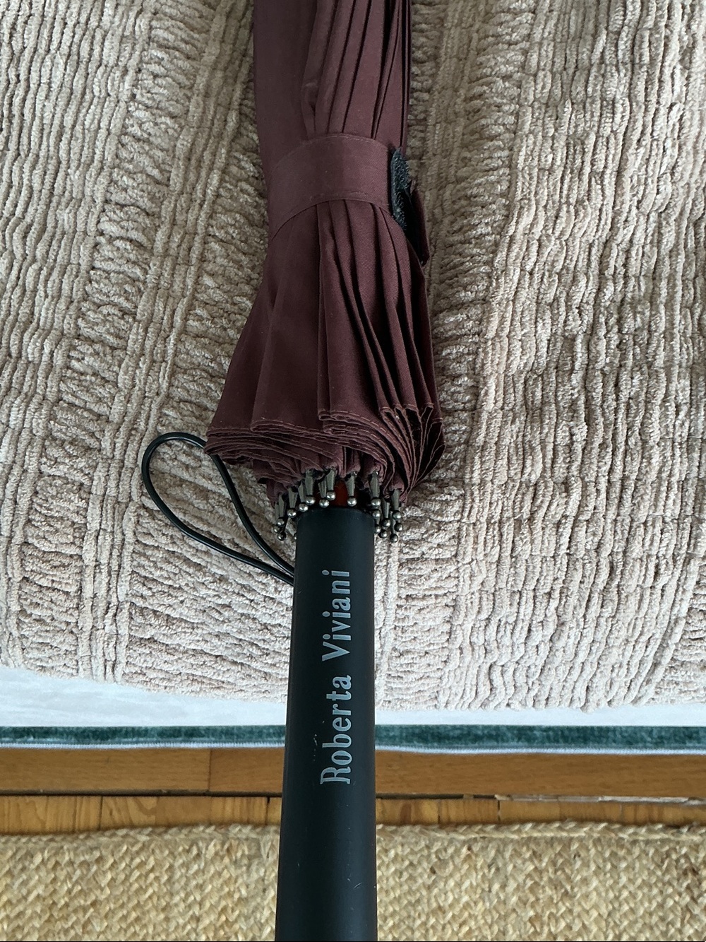 Brown Compact Travel Umbrella